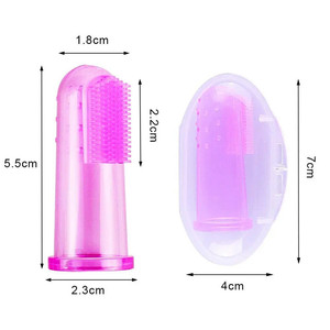 แปรงสีฟันซิลิโคนสำหรับเด็ก ปลอดสาร BPA แปรงสีฟันนิ้วมือซิลิโคนสำหรับเด็ก ปลอกแปรงสีฟันซิลิโคนแบบนิ้วมือ - Product Image 4