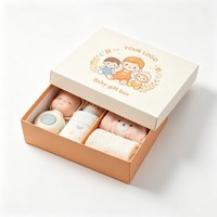 Boîtes d'emballage personnalisées pour produits pour bébés, boîte avec couvercle et base, impression de logo personnalisé, boîte en papier avec compartiments pour vêtements de bébé