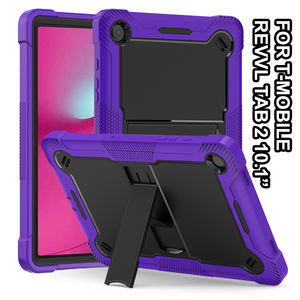 Étui pour tablette T-Mobile Revvl Tab <span class=keywords><strong>2</strong></span> 10,1 pouces, résistant aux chocs, protection intégrale à 360 degrés, robuste, avec béquille intégrée, étui pour tablette Android - Product Image 1