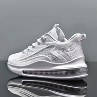 Chaussures de sport respirantes en maille pour hommes, grandes tailles, avec amorti, semelle épaisse, à lacets, color block, vente en gros OEM 2026