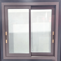 Fenêtre coulissante horizontale en acier plastique avec rideau suspendu, insonorisée, taille personnalisée, prix d'usine, provenance Chine