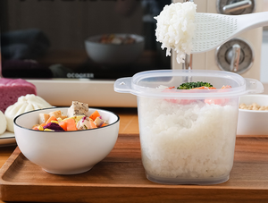 <span class=keywords><strong>Cuiseur</strong></span> à riz et <span class=keywords><strong>cuiseur</strong></span> <span class=keywords><strong>vapeur</strong></span> écologique pour micro-ondes - <span class=keywords><strong>Sans</strong></span> <span class=keywords><strong>BPA</strong></span>, facile à utiliser, peu de désordre, cuite le riz parfaitement à chaque fois - Product Image 2