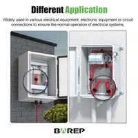 Connecteur de bornier à vis rapide électrique isolé en PVC Barep Black QMS-D750-3 à 2 ports pour boîtier de commande