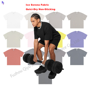 Hombres de lujo ligero 230GSM manga corta de secado rápido ajuste Atlético gimnasio activo camiseta humedad Wicking entrenamiento gimnasio camisetas - Product Image 1