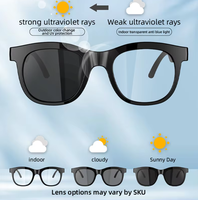 Lunettes intelligentes F09 les moins chères avec assistant vocal, traduction, appels téléphoniques, lecteur de musique, commande tactile, lunettes de soleil d'extérieur SANS caméra