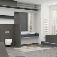 Panneau en mousse XPS renforcé de fibres imperméable haute densité, panneau de support pour carrelage en polystyrène extrudé pour murs et salles de bain