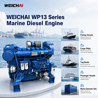Moteur principal marin WEICHAI WP13C482-18, 354 kW, 1800 tr/min, 6 cylindres, puissance fiable et robuste pour remorqueur, navire de pêche, navire de transport de marchandises