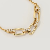 Bracelets FUAMAY en argent S925 avec zircon et chaîne cubaine, breloques DIY, chaîne de créateur, pendentif cœur vintage et fermoir perle