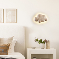 Applique murale en pierre en forme de nuage Wabi Sabi avec lumière LED chaude non dimmable pour la décoration murale de chambre