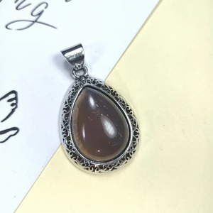 Bán buôn Chất lượng cao Nước thả hình dạng đá quý mặt dây chuyền tự nhiên Vỏ trắng tinh thể bào ngư vỏ bào ngư Mặt dây chuyền quyến rũ - Product Image 4