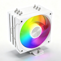 Refroidisseur d'air pour processeur QiuzAim 120 mm ARGB 2011, 6 caloducs, ventilateur PWM, dissipateur thermique pour PC de bureau, compatible avec les processeurs LGA1700 AM5 AM4, radiateur de refroidissement