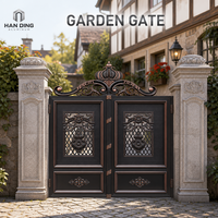 Portail de jardin coulissant automatique en aluminium, électrique, étanche, pour villa, cour, parc, intimité totale, design moderne, direct usine