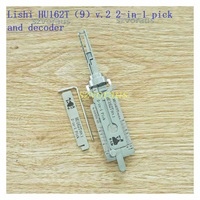 Juego de Llaves para Vehículos Lishi HU162T V.2, Herramienta Manual de Gancho de Precisión de Metal, Anillo en O, Herramienta 2 en 1 para Abrir y Decodificar