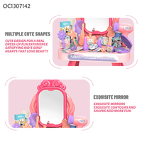 Ensemble de jeu de beauté avec sèche-cheveux, jouets éducatifs de salon pour la maternelle, coiffeuse antique avec miroirs, articles mignons pour filles, vente en gros
