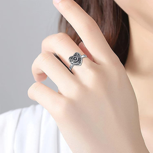Liontin bunga matahari guci cincin yang memegang yang dicintai dengan pengikat besi tahan karat pita kenang-kenangan perhiasan kremasi cincin - Product Image 5