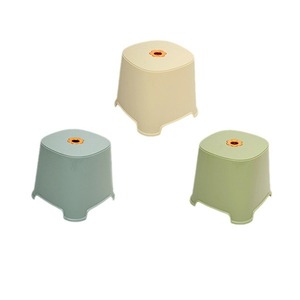 Hengfeng <b>Plastic</b> Bathroom <b>Stool</b> 275x275x235mm Modern Design For Home Use Light Green Smoky Gray Khaki Yellow - Product Image 5