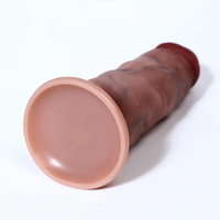 Dildo realista de silicona líquida de 8 pulgadas con ventosa, juguete sexual para masturbación femenina, dildo grande.