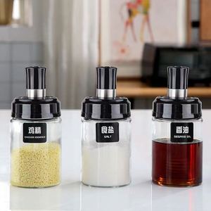 Glass Olive Oil Dispenser Bottle & Seasoning <b>Jar</b> Set 4pcs with Labels Funnel <b>for</b> <b>Kitchen</b> Vinegar Cruet Bottle - Product Image 3