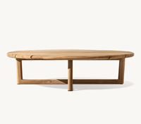 LUXORA Ensemble de jardin extérieur pour patio hôtel table basse ronde en teck mobilier d'extérieur moderne de luxe table basse pour cour