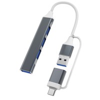 Hub USB Tipo C 2 en 1, Estación de Acoplamiento Multifunción, USB 3.0