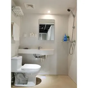 Cabas de chuveiro à prova d' água, casa de banho de uma peça para apartamento