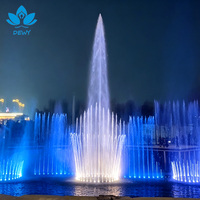 Fontaine musicale extérieure commerciale moderne en acier inoxydable de qualité supérieure, résistante à l'eau, garantie 1 an pour jardin