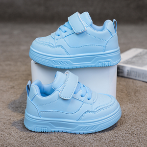 Детские спортивные кроссовки унисекс на платформе с мягкой резиновой подошвой оптом, черно-белые повседневные кеды для детей, оптовые детские кроссовки - Product Image 3