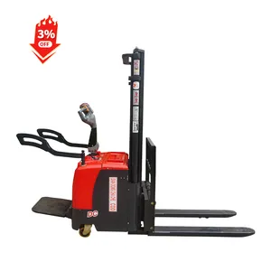 Fully Electric 1000kg/1500kg with 1 Ton Capacity Factory Warehouse Use Stand-On Pallet Lifter Portable Loading/Unloading Machine