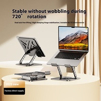 Support d'ordinateur portable rotatif à 360 degrés en métal intégral YKD SG-19 2025 pour la vente en gros, support de tablette de bureau rafraîchissant et rehausseur pour utilisateurs de PC – Chine