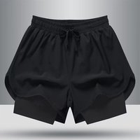 Shorts Hommes Deux Pièces Simulé Été Course Gym Basketball Musculation Séchage Rapide Respirant Jogging