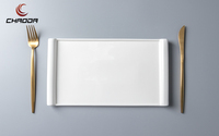 Grand plateau rectangulaire en plusieurs tailles (10-20 pouces) – Qualité export – Assiettes de restaurant en céramique pour la maison et la cuisine