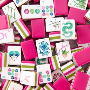 Custom Pink American Crystal Luxury <b>Mahjong</b> Tiles Durable Water Resistant Game Gift for Singapore Japan Malaysia - Product Image 6