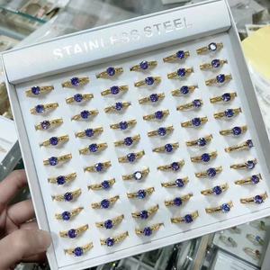 En gros 2026 Monture de bague de fiançailles classique pour femme en acier inoxydable plaqué or rose avec zircon en forme de cœur - Product Image 5