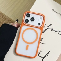 Casing Anti-Shock Desain Armor TPU+PC dengan Bingkai Kamera, Lapisan Karet Magnetik, Terlaris dan Ready Stock, Kompatibel untuk 17 Pro