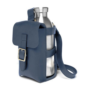 Aangepaste Lederen Water Bottle Carrier Houder Schouderriem Mobiele Telefoon Zak Fles Holster - Product Image 1