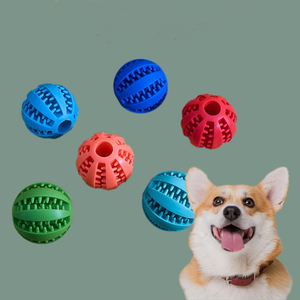 Çevre dostu dayanıklı interaktif Modern lastik top çiğnemek oyuncak Pet köpek diş temizleme gıda kaçak oyuncaklar - Product Image 2