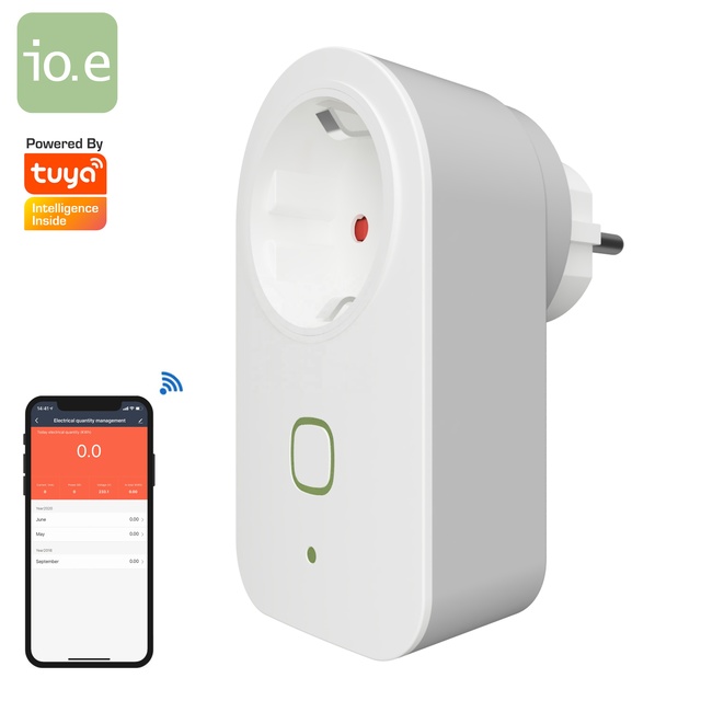 Smart WiFi Plug Socket 16A Power Meter Tuya Smart Home Automation