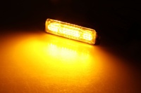 Feux stroboscopiques ultra-minces 12 LED 12V/24V pour calandre de véhicule, feux de signalisation latéraux clignotants pour camion, feux d'avertissement rouge et bleu LED-12Q