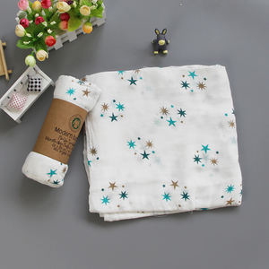 Usine directe couverture d'emmaillotage coton mousseline gaze <span class=keywords><strong>serviette</strong></span> <span class=keywords><strong>de</strong></span> bain imprimé carré enveloppement et Super doux <span class=keywords><strong>nouveau</strong></span>-<span class=keywords><strong>né</strong></span> bébé literie - Product Image 2