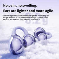 Écouteurs Bluetooth AliSelect Q71 à clip d'oreille, commande tactile intelligente, écouteurs sans fil de haute qualité, design boucles d'oreilles, Bluetooth