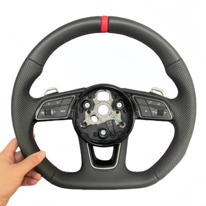 Convient pour <span class=keywords><strong>Audi</strong></span> A1 C7 C8 B8.5 B9 S3 <span class=keywords><strong>S4</strong></span> S5 S6 S7 S8 R8 TTS TT B8 A4 Volant de voiture Volant en cuir Ancien à Nouveau - Product Image 1