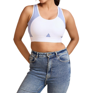Soutien-gorge de sport pour femme de qualité supérieure, maintien moyen, logo frontal, léger, sans coutures, séchage rapide, pour le yoga et la gym, nouvelle arrivée - Product Image 1