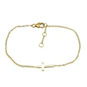Professional Production 925 Sterling Silver 18k Gold Plated Jewelry cross bracelet simple bracelet s925 bracelet For Women