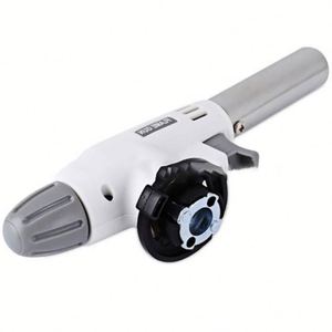 Pistolet à flamme réglable USA Mairun823, type torche à gaz butane, 2 brûleurs, en acier inoxydable blanc, pour bois - Product Image 6