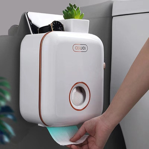 Vente en gros boîte de pompage murale étanche pour toilettes boîte à <span class=keywords><strong>papier</strong></span> hygiénique en plastique boîte de <span class=keywords><strong>rangement</strong></span> pour rouleau de <span class=keywords><strong>papier</strong></span> <span class=keywords><strong>toilette</strong></span> sans poinçon - Product Image 2