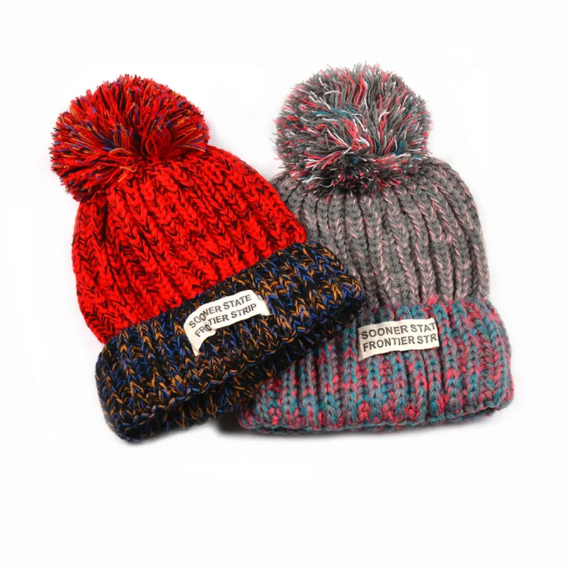 Winter Accessories Warm Pom Pom Beanie Hats Caps For Women Wholesale