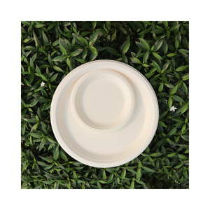 จานทรงกลมแบบใช้แล้วทิ้งเครื่องใช้บนโต๊ะอาหารทำจากชานอ้อยย่อยสลายได้ตามธรรมชาติ6 "เป็นมิตรต่อสิ่งแวดล้อม - Product Image 1