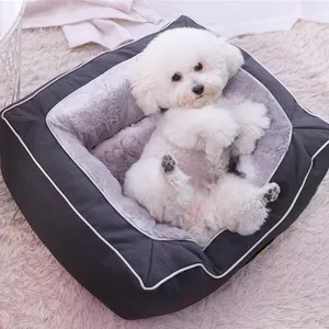 Pattern Beds For Dogs Pet Product Supplies Custom Design Detachable Wash Cushion Bed For Dog