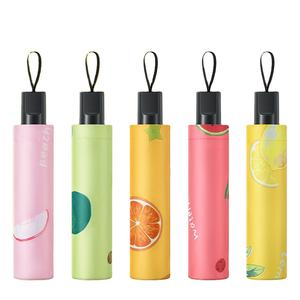 Parapluie pliable mignon pour femme, style fruit, en nylon, manuel, protection UV, pare-soleil, logo personnalisable - Product Image 2