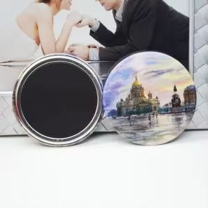 <strong>Jack</strong> <strong>Daniels</strong> Unique Designer Beading for Jewelry Making Round Doublet Cabochon Loose Gemstones Artisan Crafting Fridge Magnet - Product Image 2